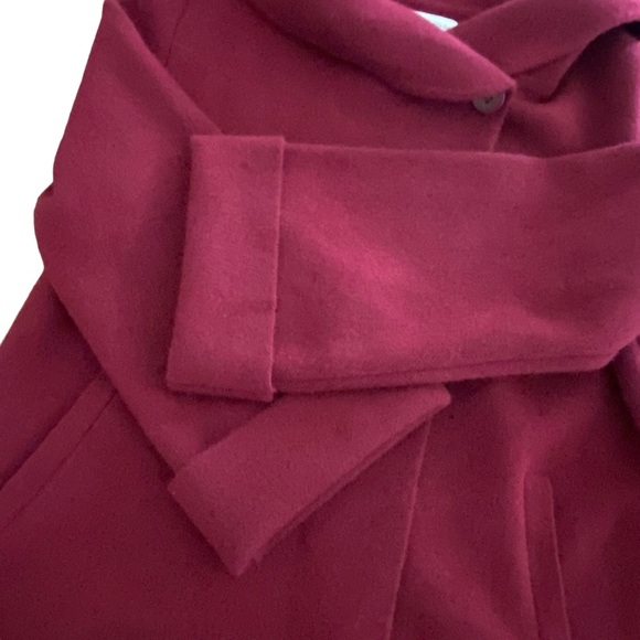 Cashmere Sweater Wrap Adrienne Vittadini Burgundy 2-Ply 100% Cashmere E - Picture 2 of 5
